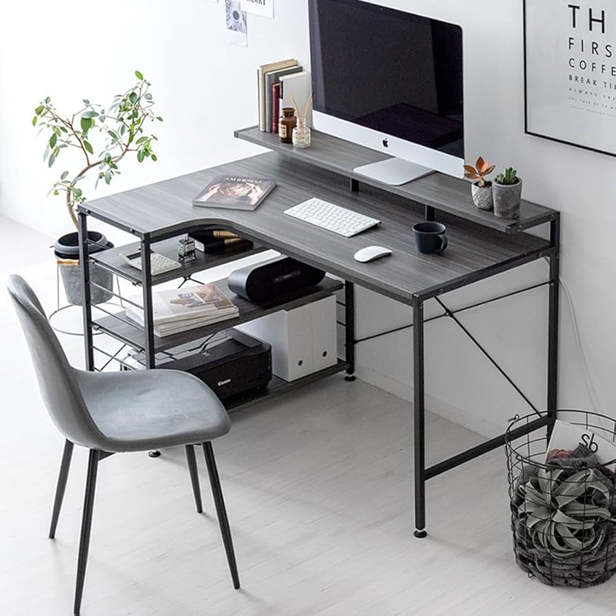 Amazon | エア・リゾーム パソコンデスク デスク 机 l字 勉強机