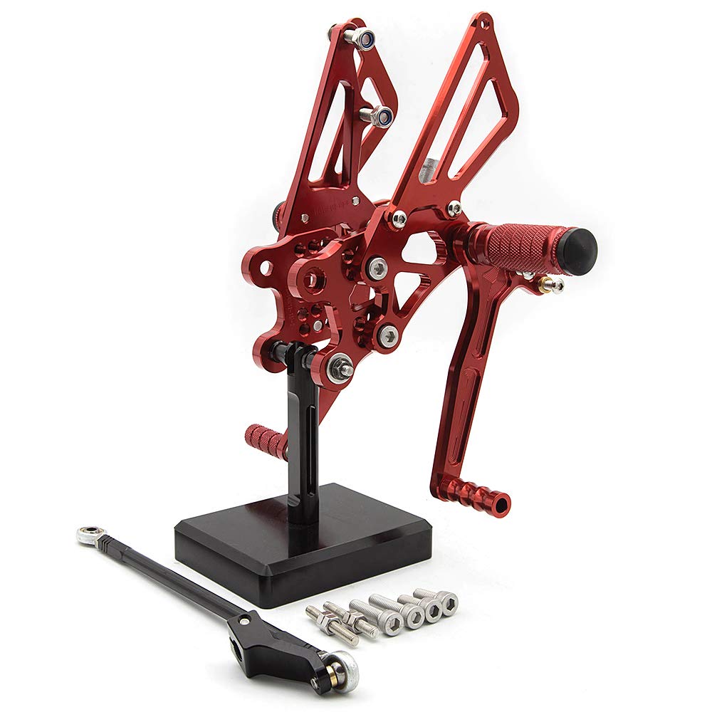 Amazon | CNC ZX14R 12-20 オートバイ調整可能なリアセットフットペグ