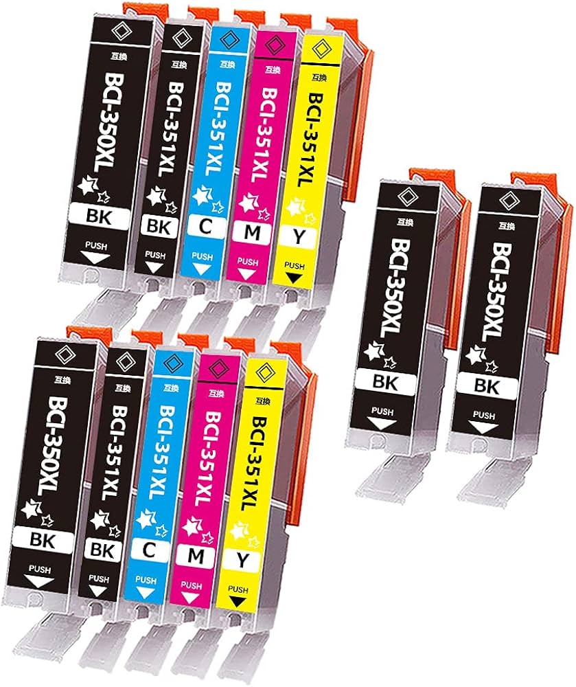 Amazon.co.jp: キャノン用351 350 インクカートリッジ BCI-351XL（2BK