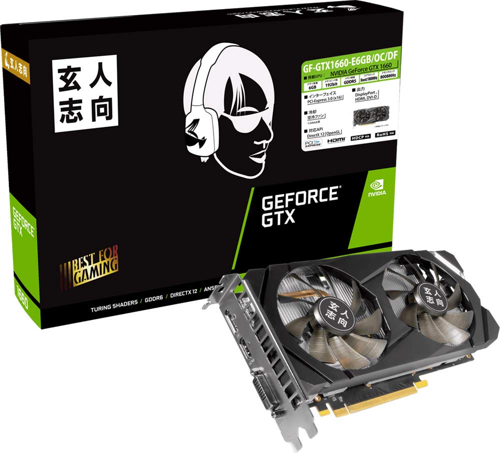 Amazon | 玄人志向 NVIDIA GeForce GTX 1660 搭載 グラフィックボード