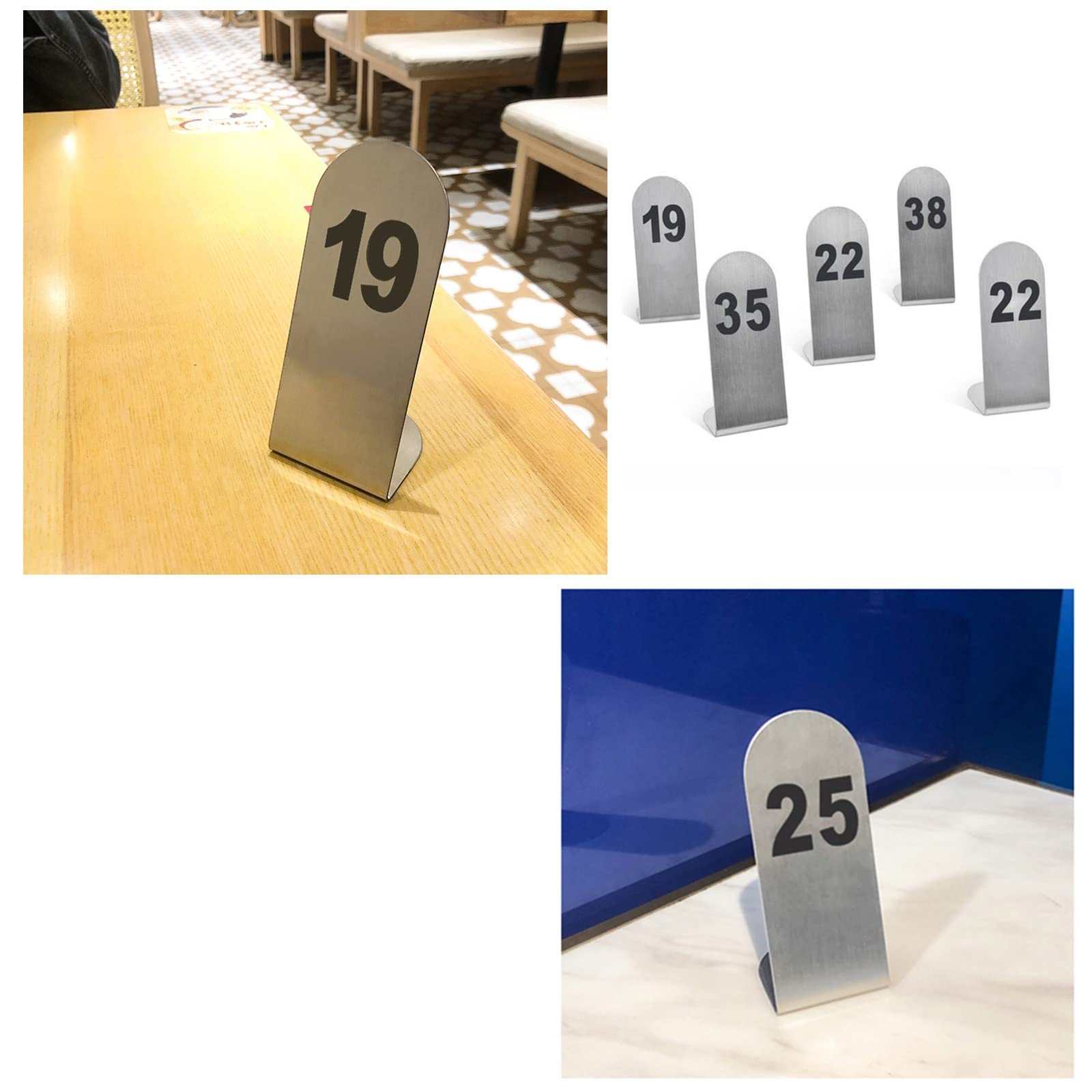 Amazon.com: EliteBloom Stainless Steel Table Signs Table Numbers 1
