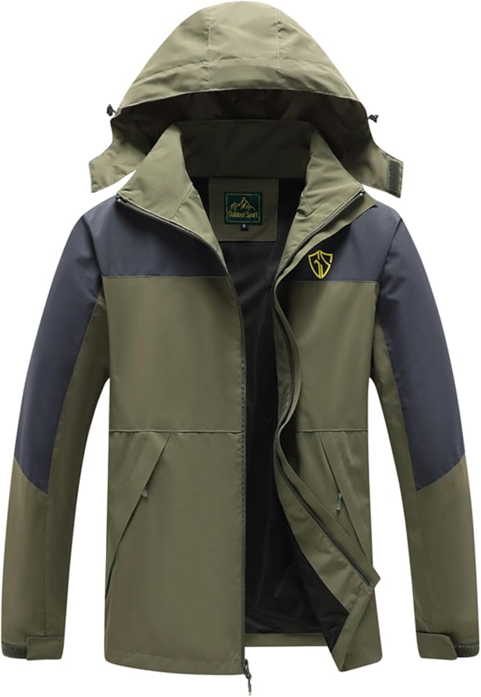 Amazon.com: GIISAM Rain Coats for Men Waterproof with Hood, Mens