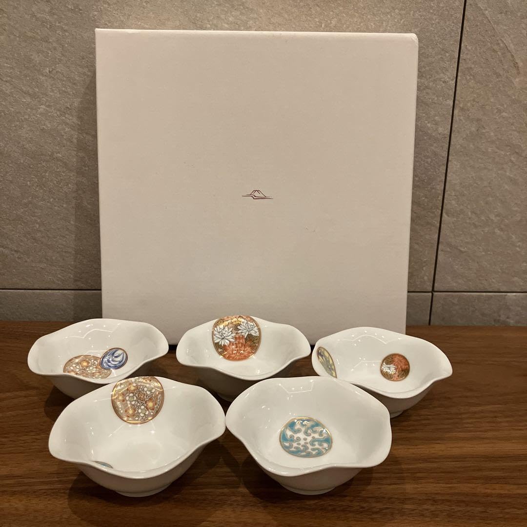 週末SALE【深川製磁】ひめ丸紋お食い初め食器6点宮内庁御用達 出産祝