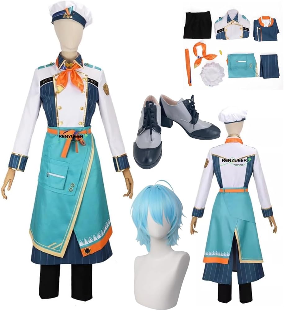 Amazon.co.jp: 帽付き 渚トラウト コスプレ衣装 （ 靴 ウィッグ 追加