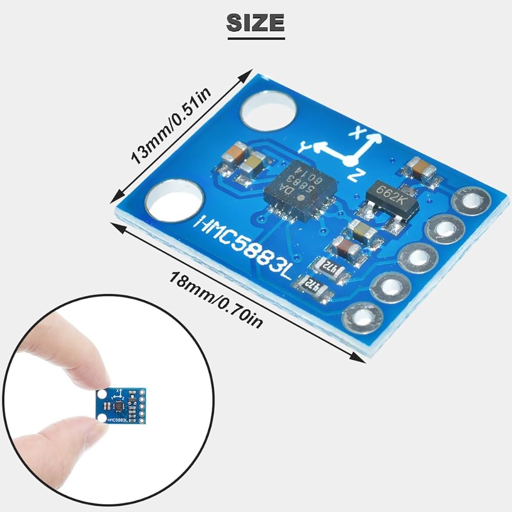 Amazon.co.jp: DAOKAI 3個磁力計センサ3軸磁気センサ GY-273 QMC5883L