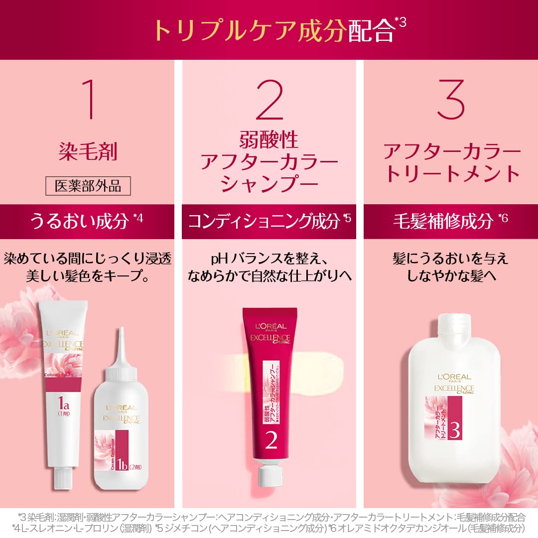 Amazon.co.jp: L'Oreal Paris Excellence Duo Creme Hair Dye : Beauty
