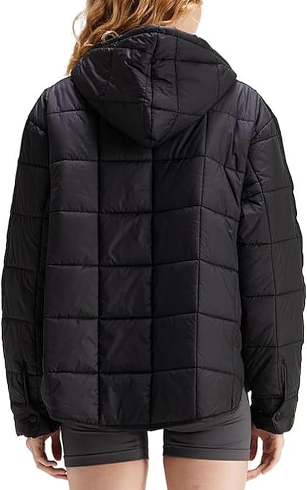 Mmoneyake Women's Baggy Lightweight Zip Puffer Jacket Warm Winter