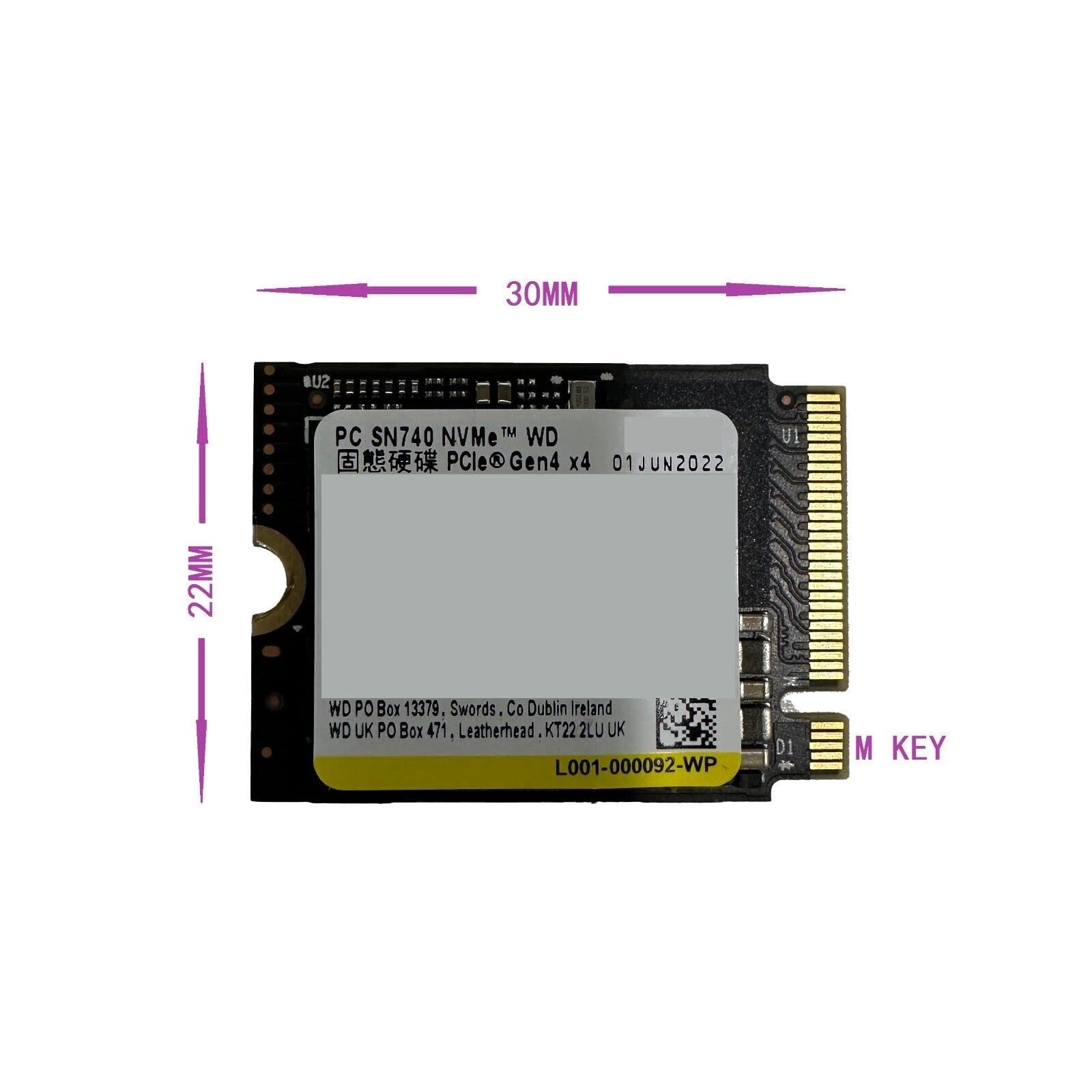 Amazon.com: WD SN740 256GB SSD M.2 2230 30mm NVMe PCIe 4.0 Gen 4 x