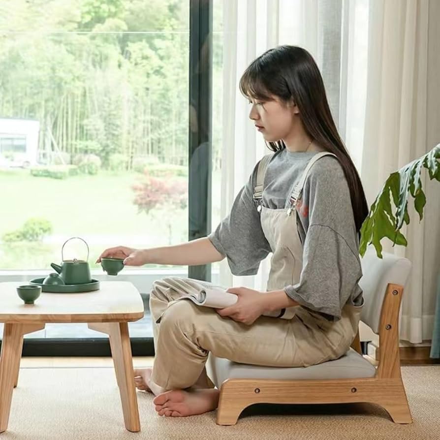 Amazon｜Aeroor座椅子 和室座椅子 クッション付 天然木 正座椅子