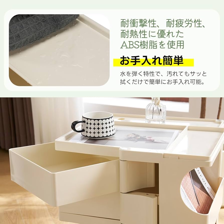 Amazon.co.jp: キッチンワゴン キャスター付き ブレーキ付き ボビー