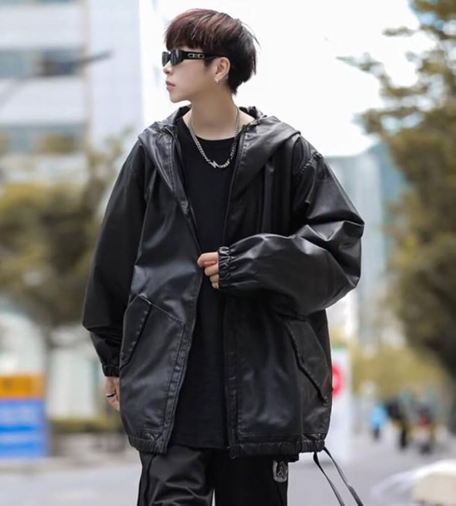 Amazon | [ZzLFGHH] ライダースジャケット メンズ 秋冬 レザー