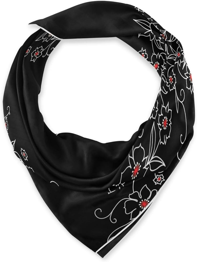 Amazon | [alaza] スカーフ バンダナ おしゃれ レデイース シルク