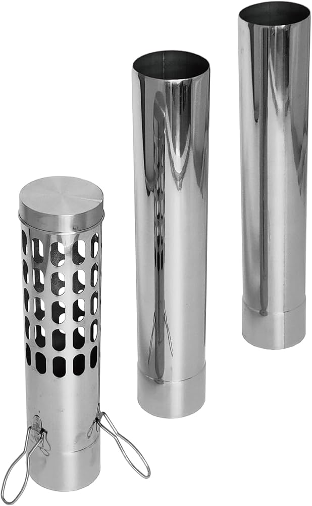 Amazon.co.jp: スパークアレスター＋延長煙突（32cm）×2本 セット/薪