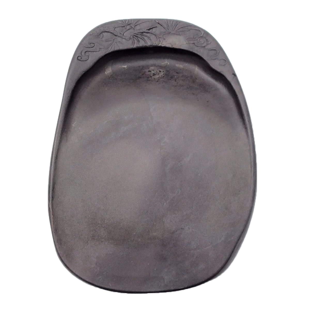 Amazon | 硯石 端渓硯 老坑 彫松硯 4.8吋 （120×90×15mm） | 硯