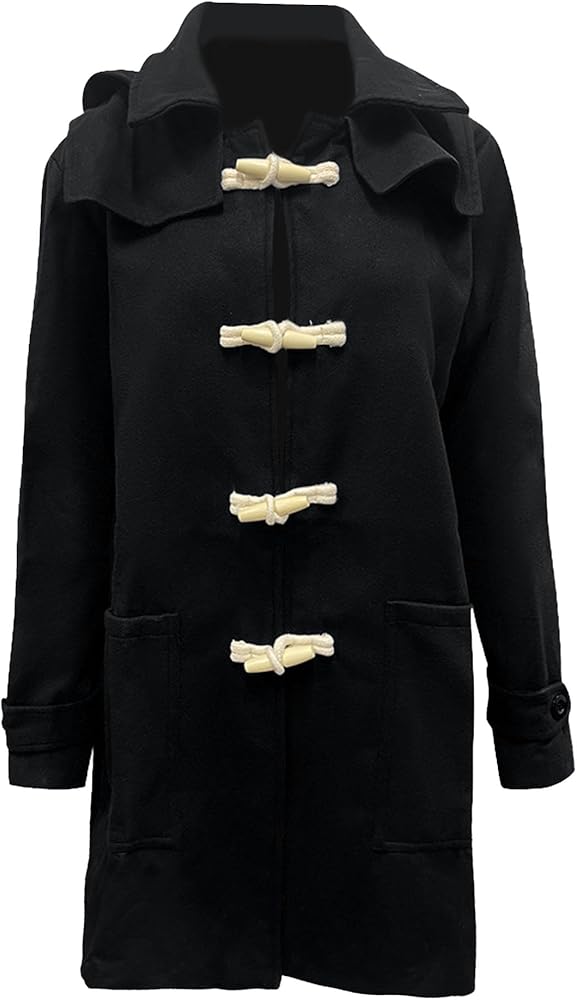 Maiyifu-GJ Men's Hooded Warm Duffle Coat Casual Fall Winter Wool