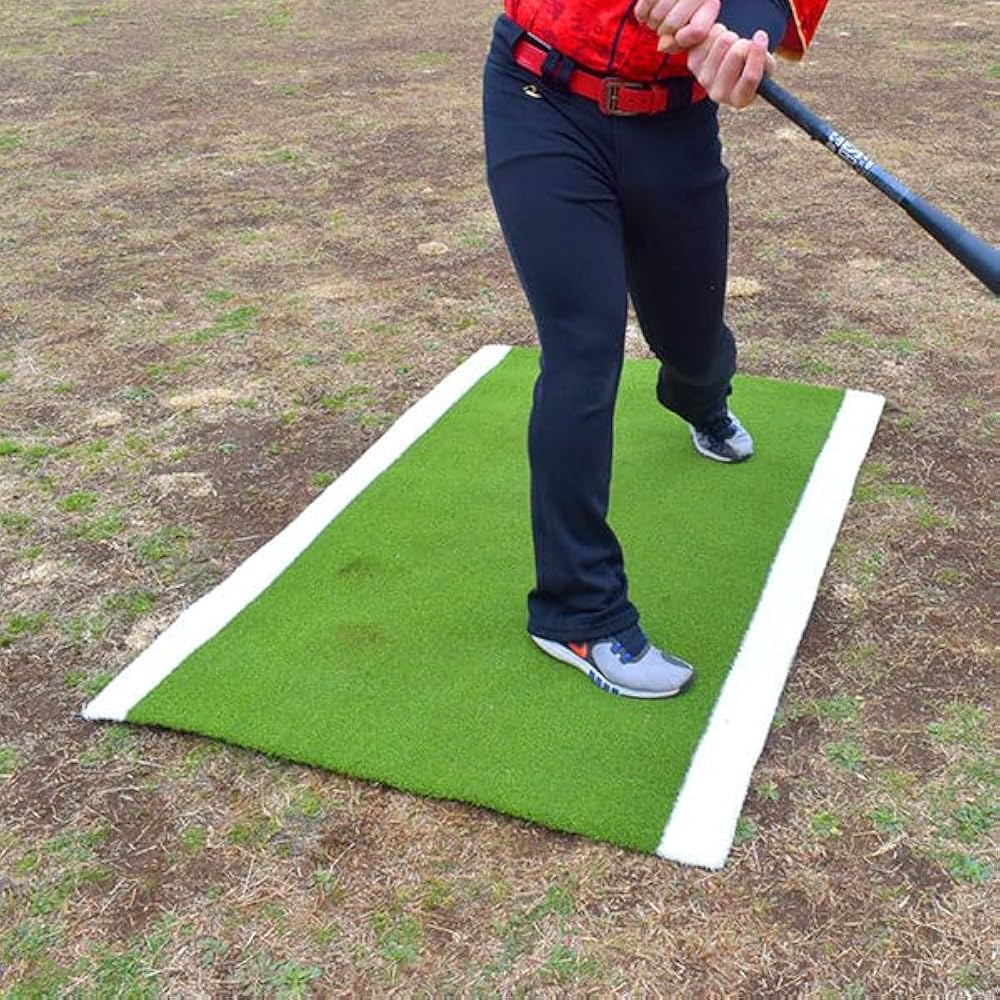 Amazon | BBCH 野球バッティング練習用マット, 人工芝打席マット, 片