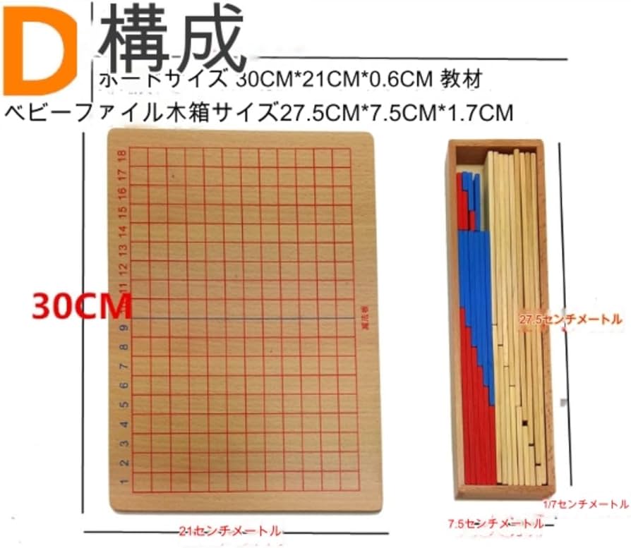 Amazon.co.jp: Farigrut 計算おもちゃ モンテッソーリ教具 足し算