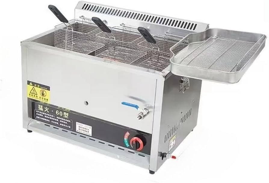 Amazon.co.jp: Dazzixフライヤー 業務用、大型 ガスフライヤー、ガス