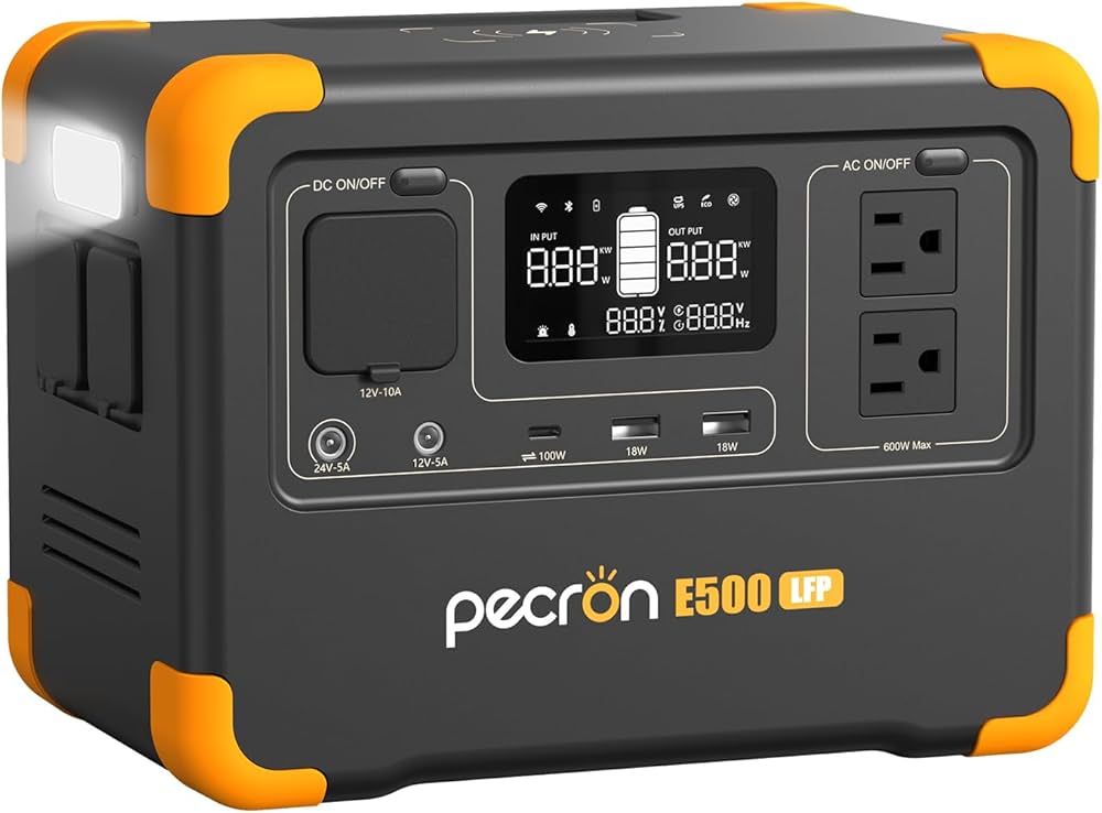 Amazon.co.jp: PECRON ポータブル電源 E500LFP 600W/576Wh 小型 リン酸