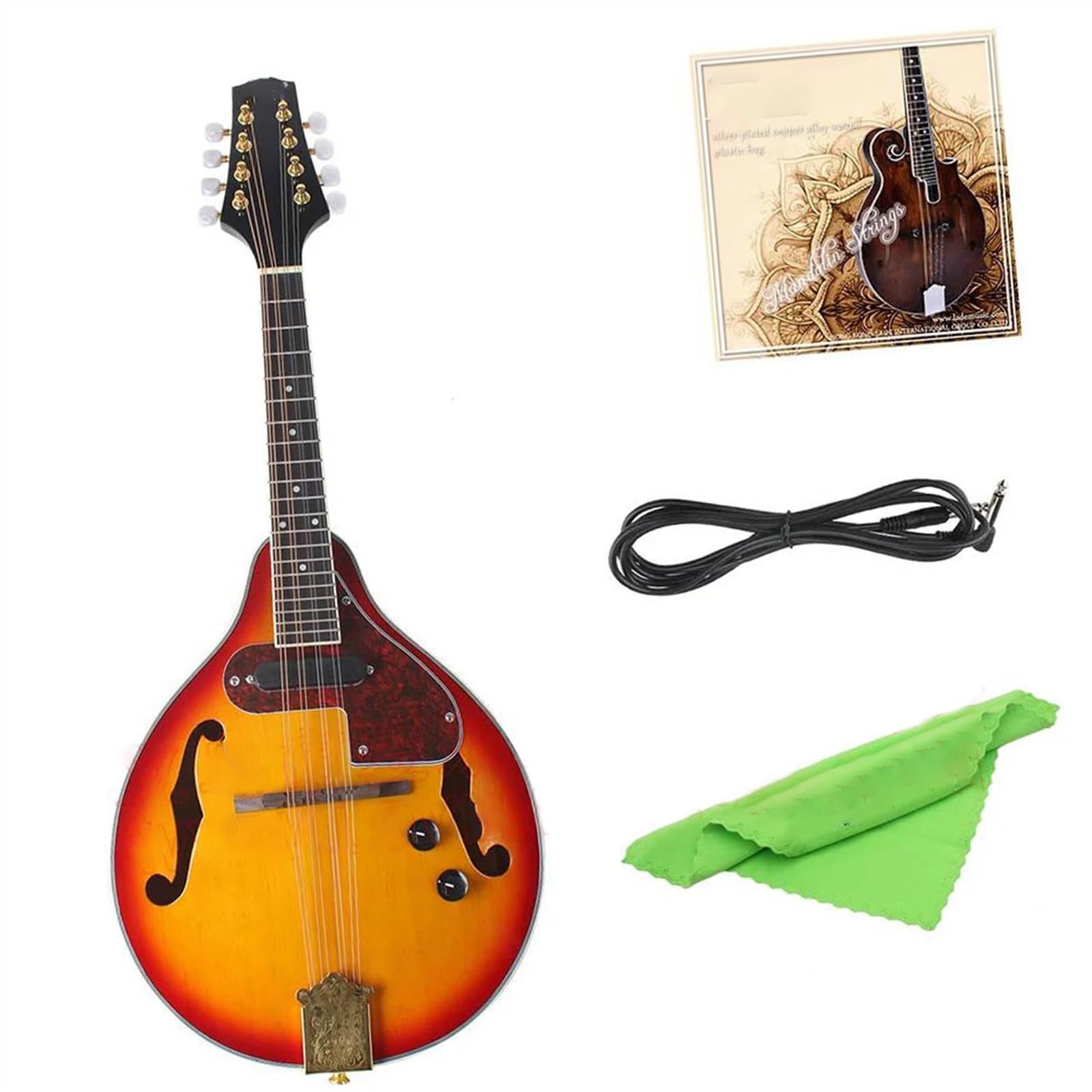 Amazon | マンドリン楽器 8弦エレクトリックマンドリン サンバースト A