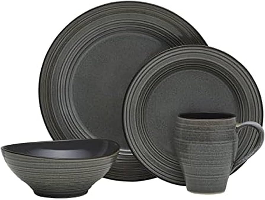 Amazon.com | Mikasa Swirl Speckle 16 Piece Dinnerware Set, Service