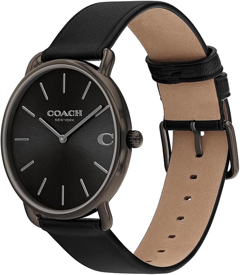 Amazon.co.jp: [COACH]腕時計 メンズ ELLIOT 黒文字盤 レザーベルト
