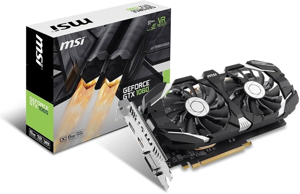 MSI NVIDIA Geforce GTX 1060 Armor 6G OC V1 6 GB GDDR5 PCI Express