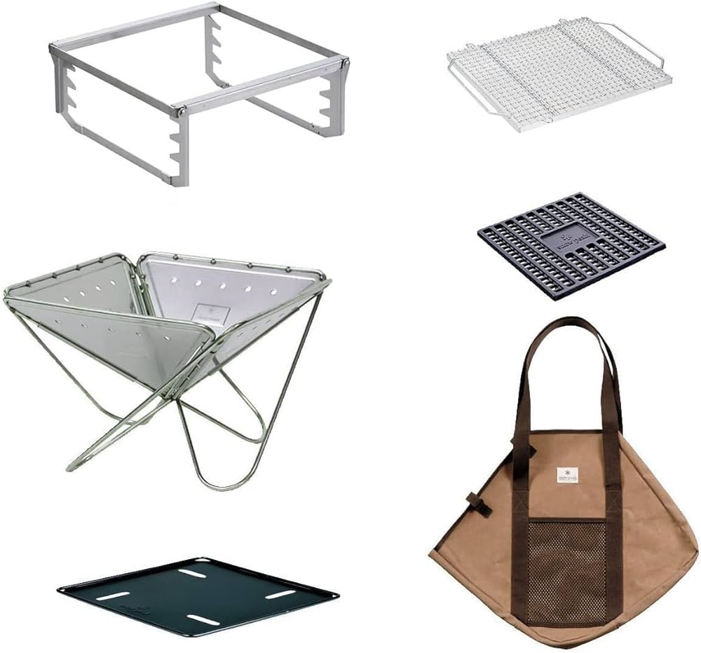 Amazon | snowpeak 焚火台M 焼網Pro AQUAオリジナル野遊びセット