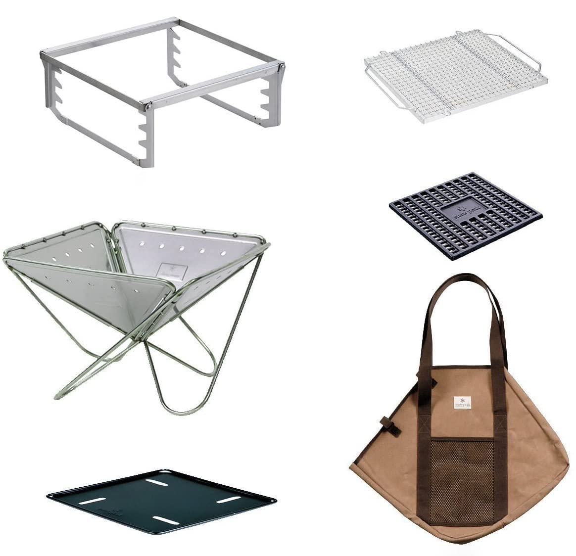 Amazon | snowpeak 焚火台M 焼網Pro AQUAオリジナル野遊びセット