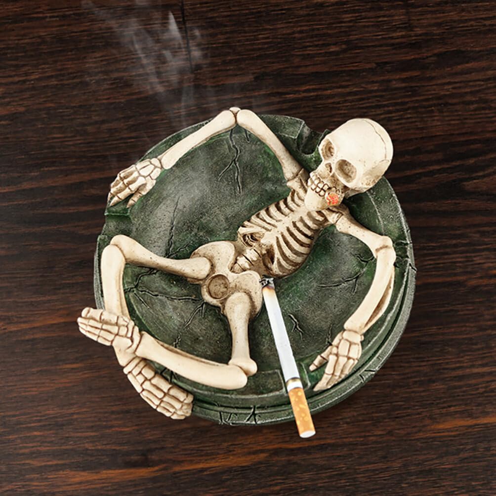Amazon｜Healifty ハロウィン ドクロ 灰皿 人間 スケルトン 不気味な