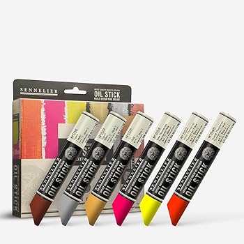 Amazon.com : SENNELIER Oil Stick Set, Fluorescent & Metallic