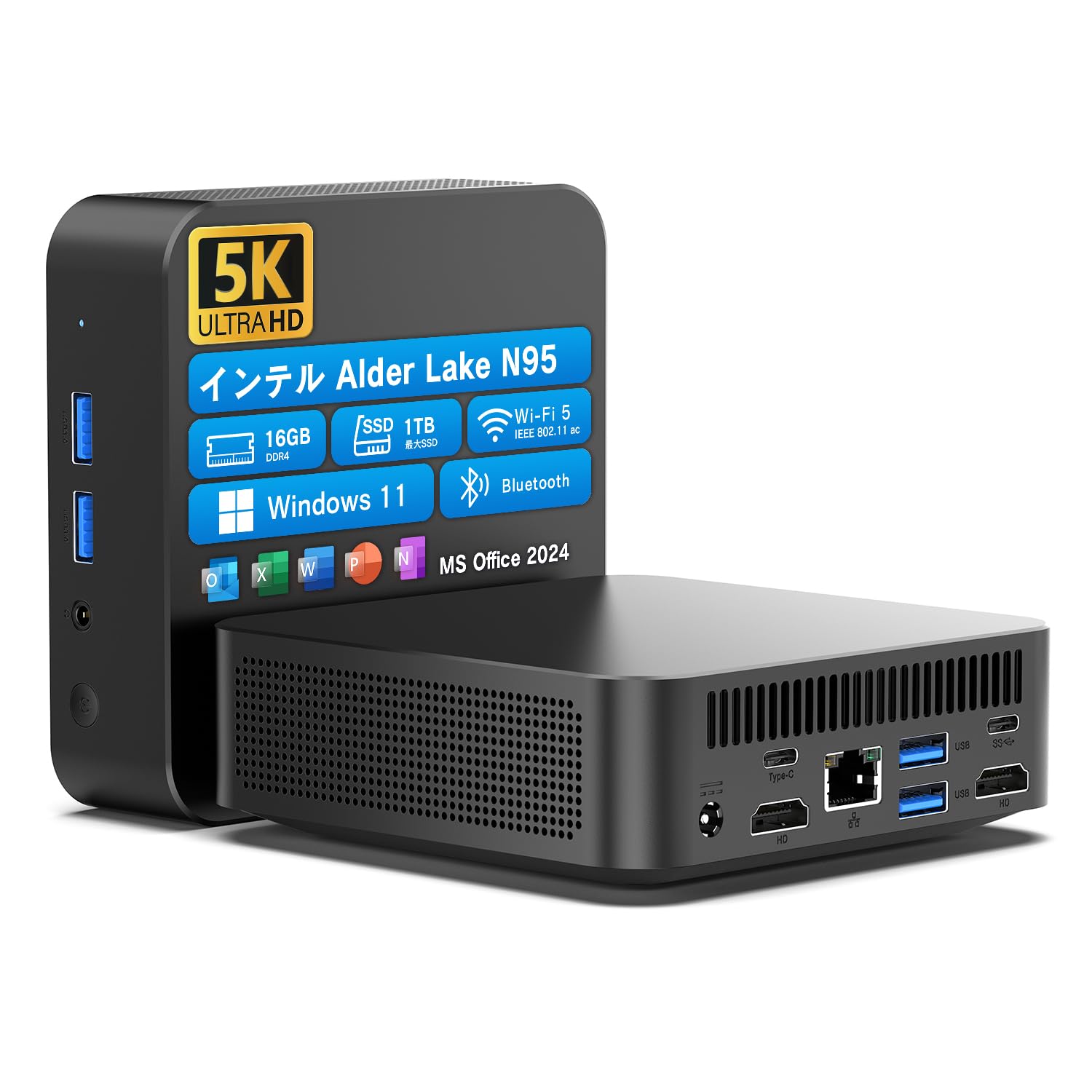 Amazon.co.jp: VETESA ミニpc n95 windows11 office2024搭載 小型pc 3
