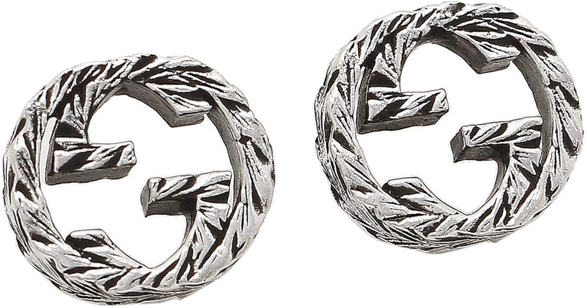 Amazon.co.jp: [グッチ]ピアス インターロッキングG シルバー