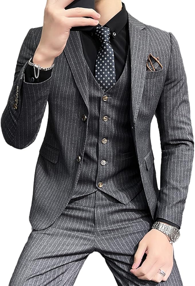 Amazon.co.jp: [Wenergy] スリーピーススーツ メンズ スーツ ビジネス