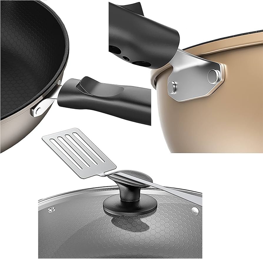 Amazon｜中華鍋/ハニカムノンスティックパン/家庭用ウォック/IH調理器