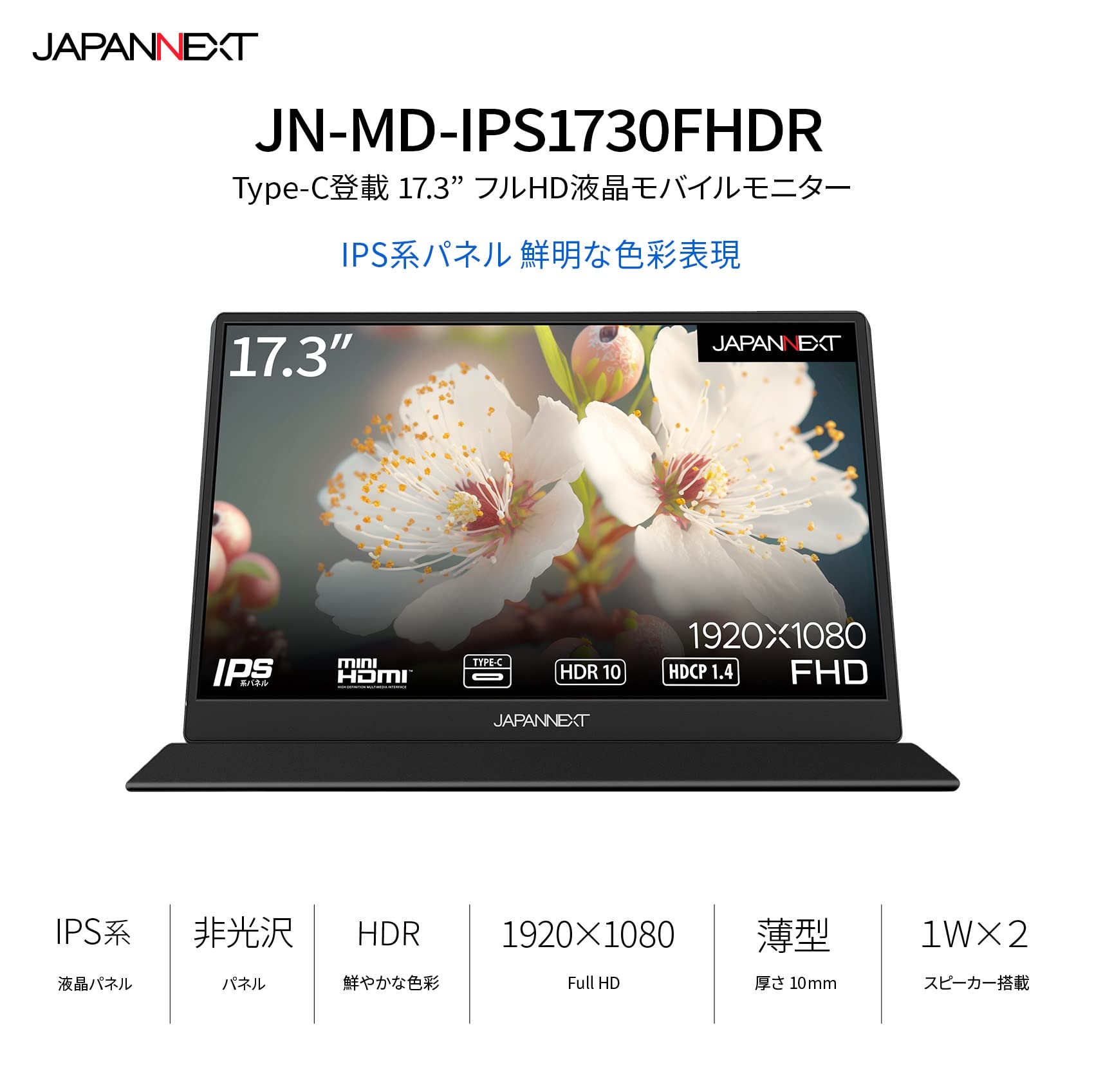 Amazon.co.jp: JAPANNEXT 17.3インチ モバイルモニター IPS パネル