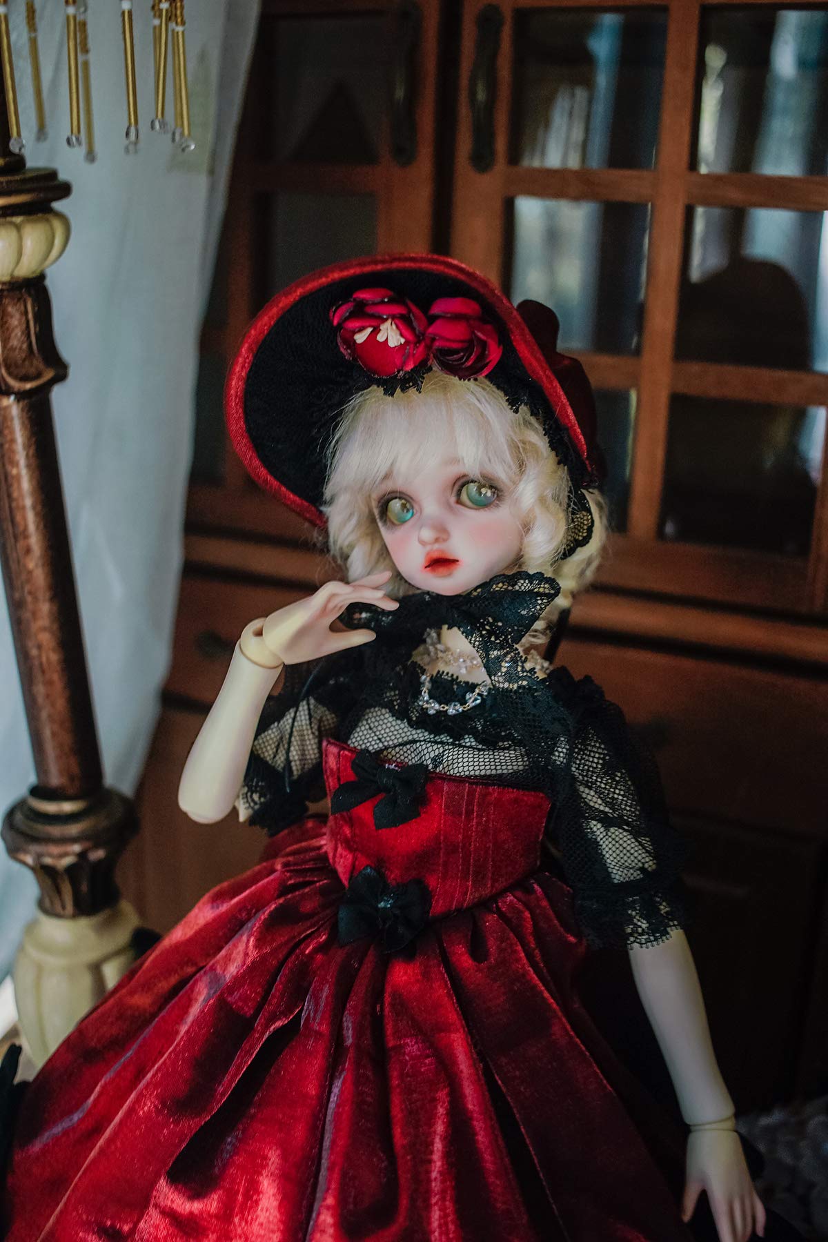 Amazon.co.jp: 1/3 1/4 1/6ドール用Bjd 復古風 貴族風 赤ずきんドレス