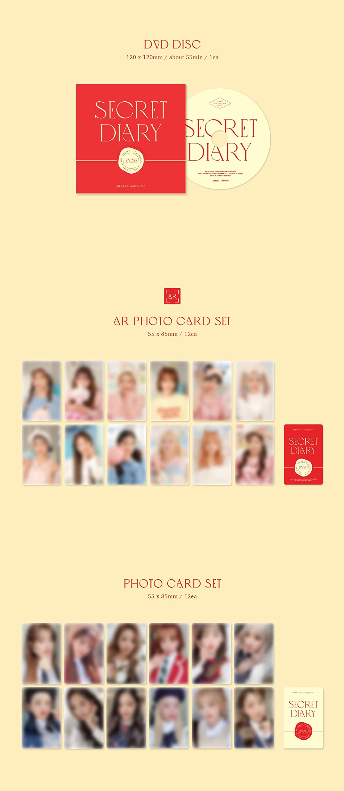 Amazon.co.jp: IZ*ONE SECRET DIARY PHOTOBOOK PACKAGE(輸入盤) : IZ