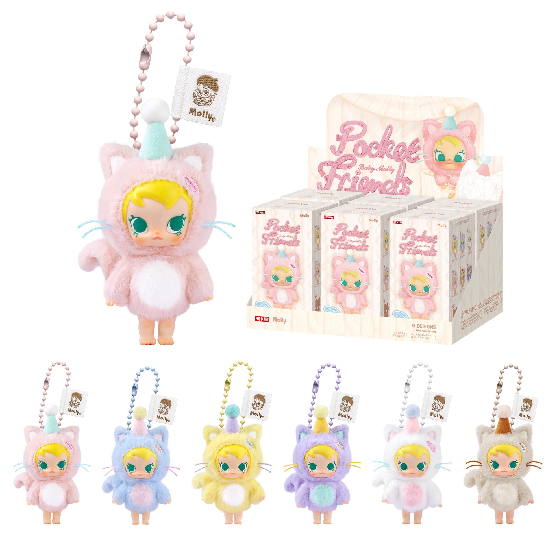 Amazon.com: POP MART Baby Molly Pocket Friends Series-Vinyl Plush