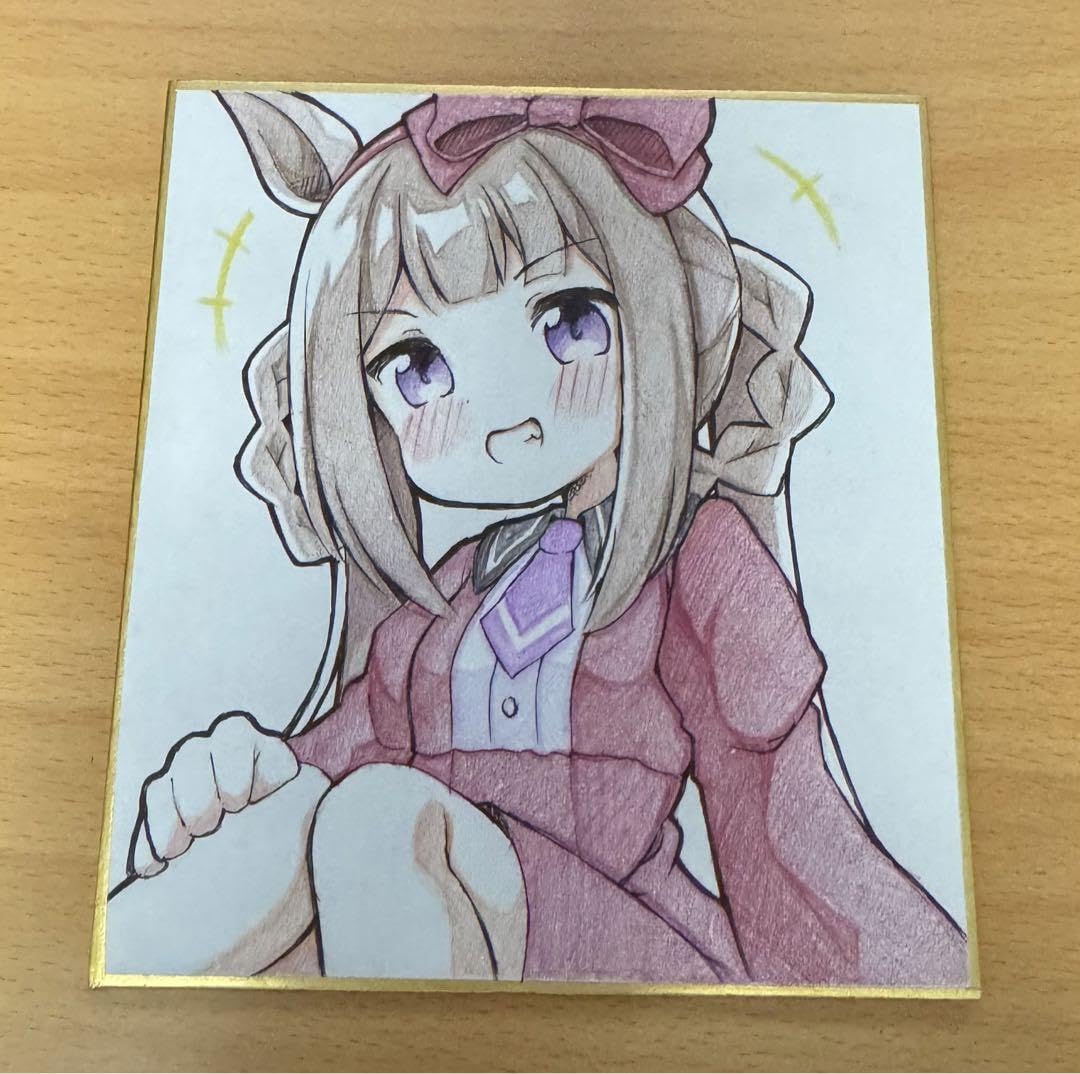Amazon.co.jp: ウマ娘 スイープトウショウ 私服 手書きイラスト色紙