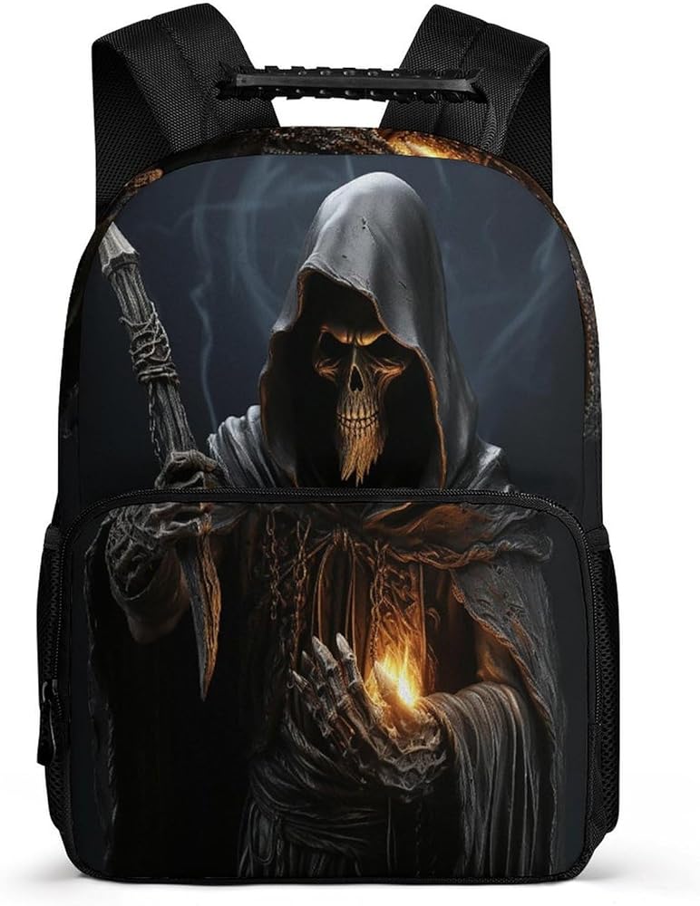 Amazon.com: ZXDSKGYN Backpacks Grim-Reaper Travel Bag Business
