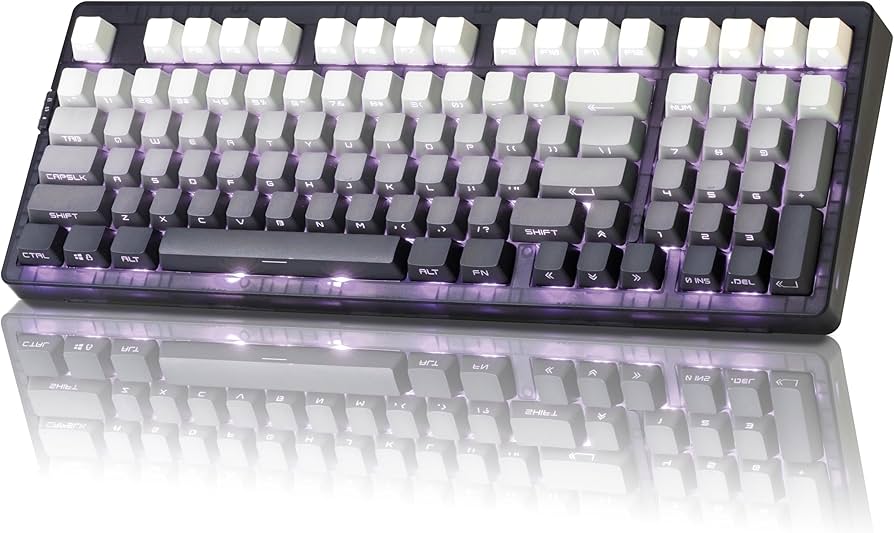 Amazon.com: ZORNHER ZH980 Mechanical Keyboard Wireless,95% Black