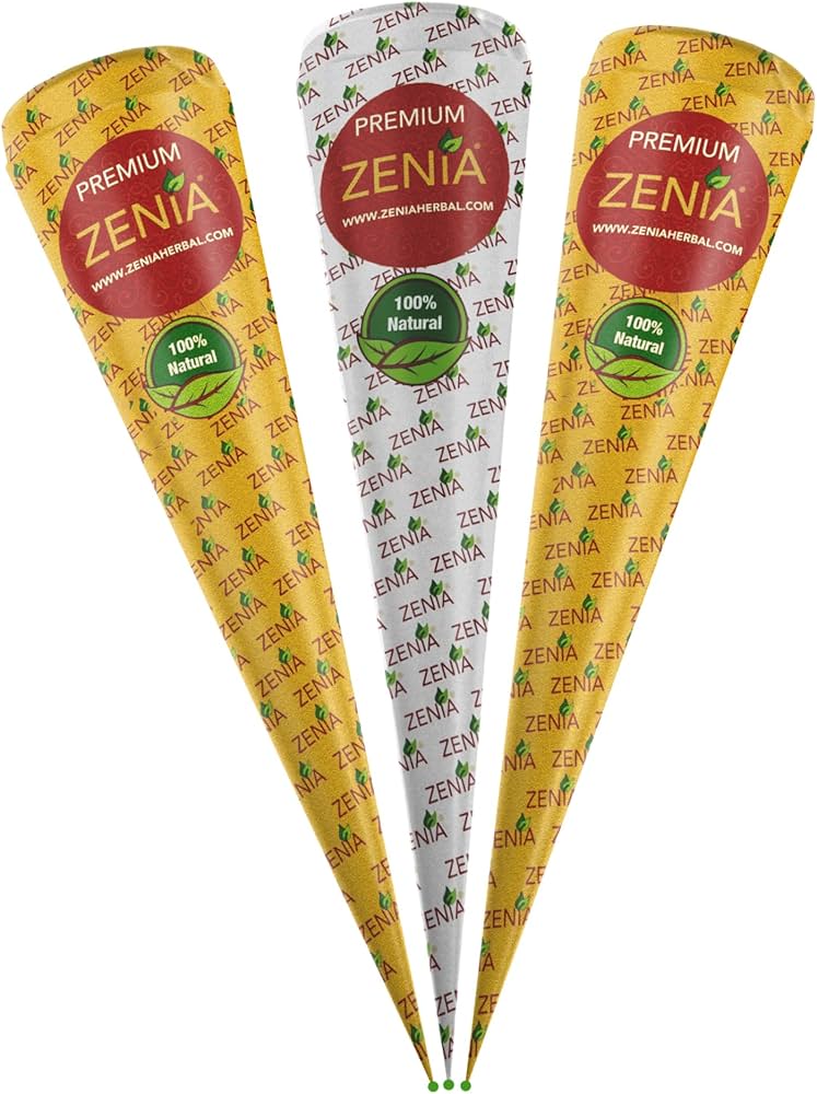 Amazon.com : Zenia Premium Henna Cones (35g Each) - 100% Natural