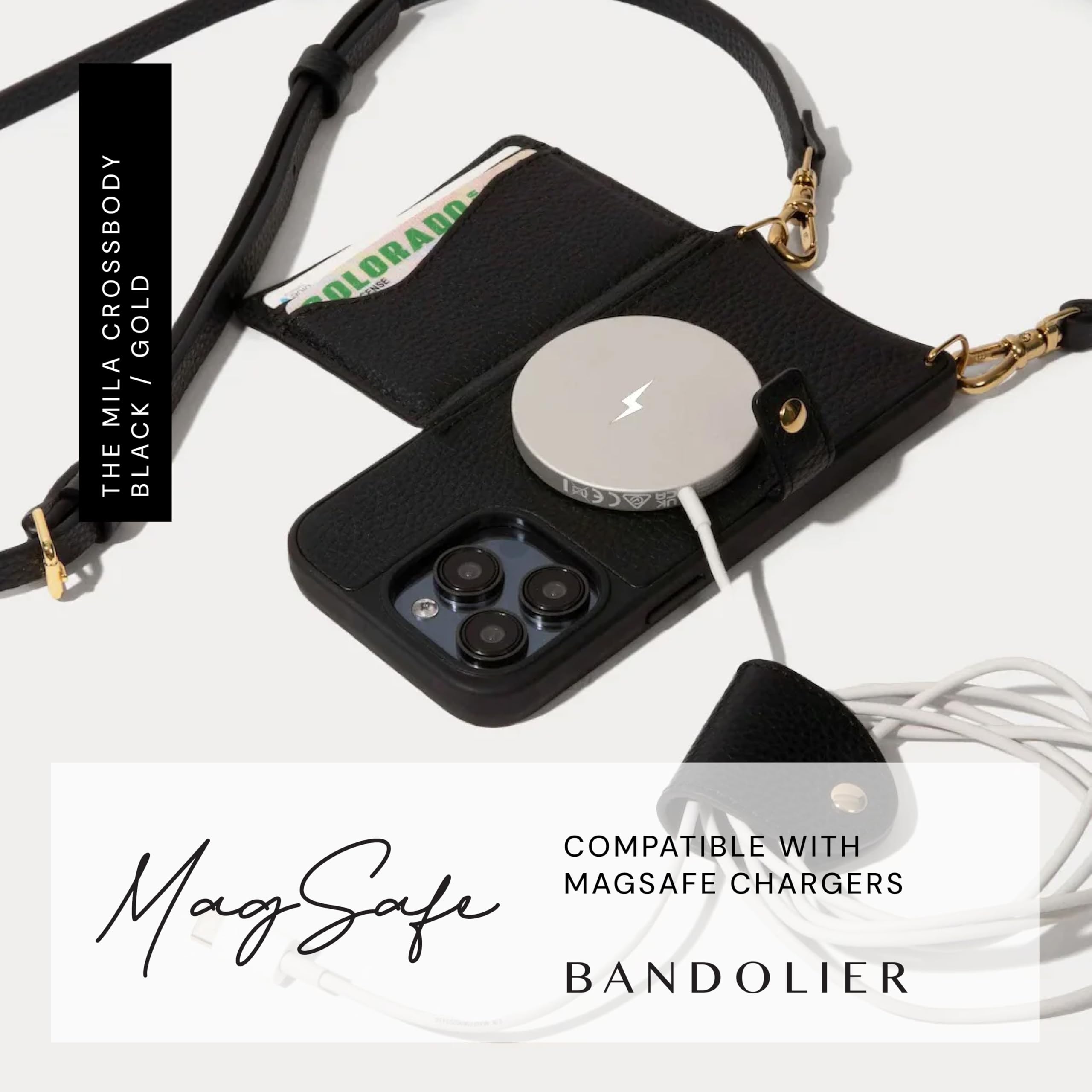 Amazon.com: Bandolier Mila Crossbody Wallet Phone Case [MagSafe