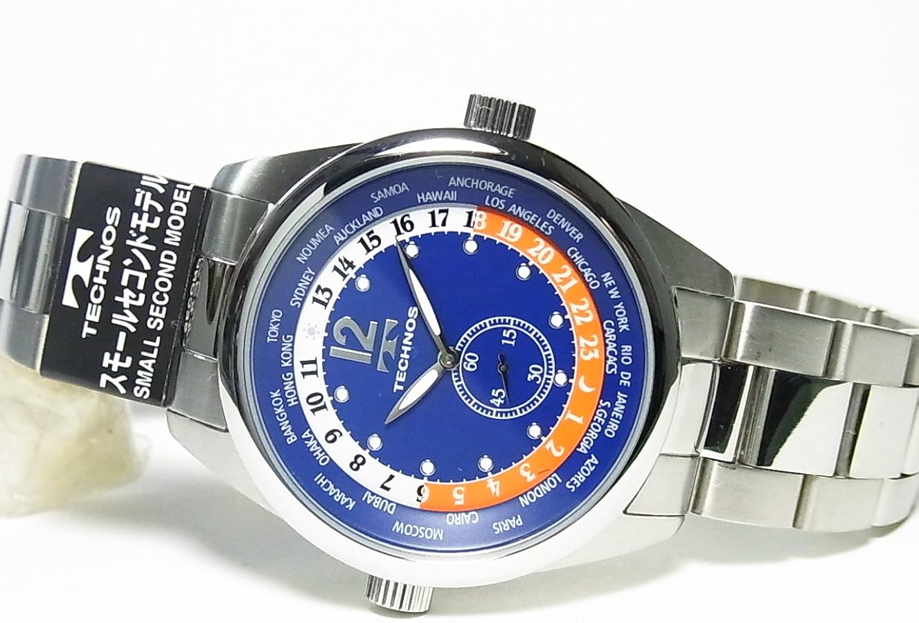 Amazon.co.jp: [テクノス]TECHNOS 腕時計 オールステンレス ワールド
