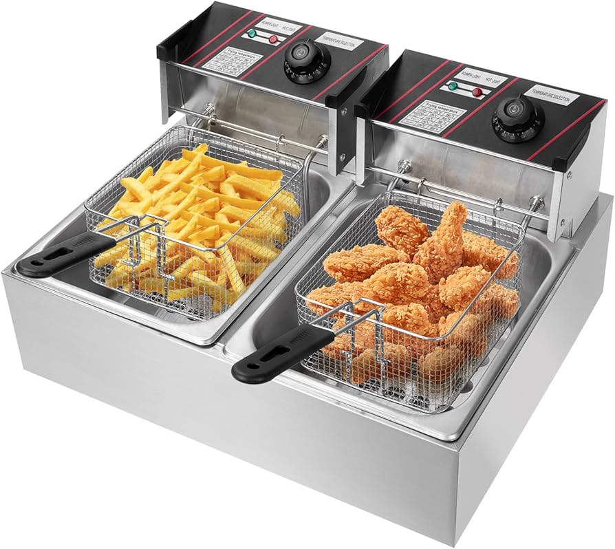 Amazon.co.jp: BriSunshine 電気フライヤー 業務用 二槽式 12L 大容量