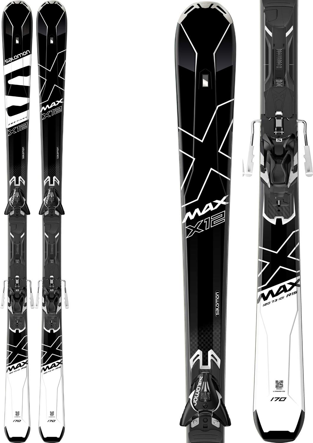 Amazon | 17-18 SALOMON X-MAX X12 + XT12 TI 165cm BLACK/WHITE