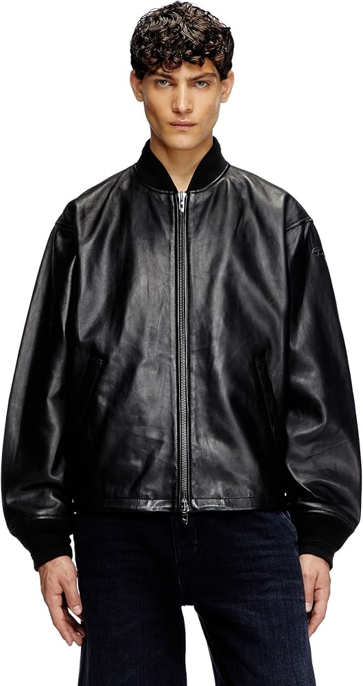 Amazon.co.jp: [Diesel] [ディーゼル] メンズ レザージャケット L-KHAT