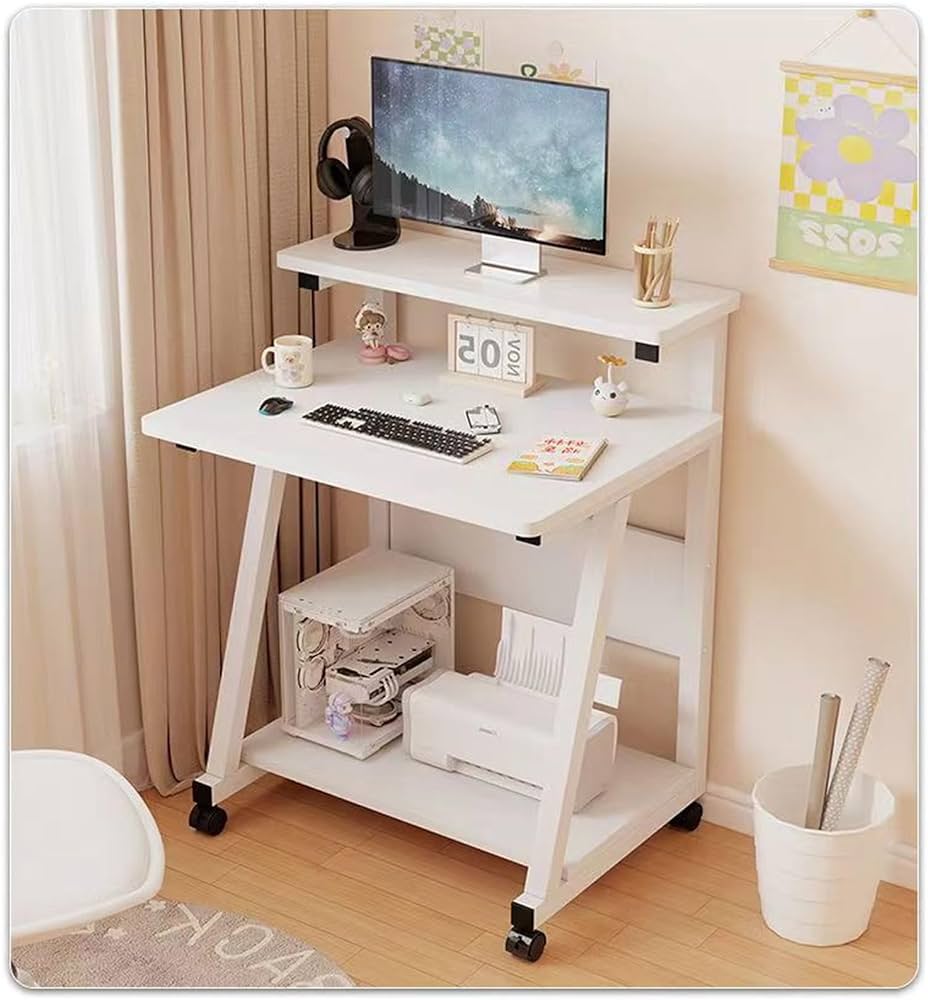 Amazon | パソコンデスク 幅60cm深50cm スライドテーブル付 可動棚