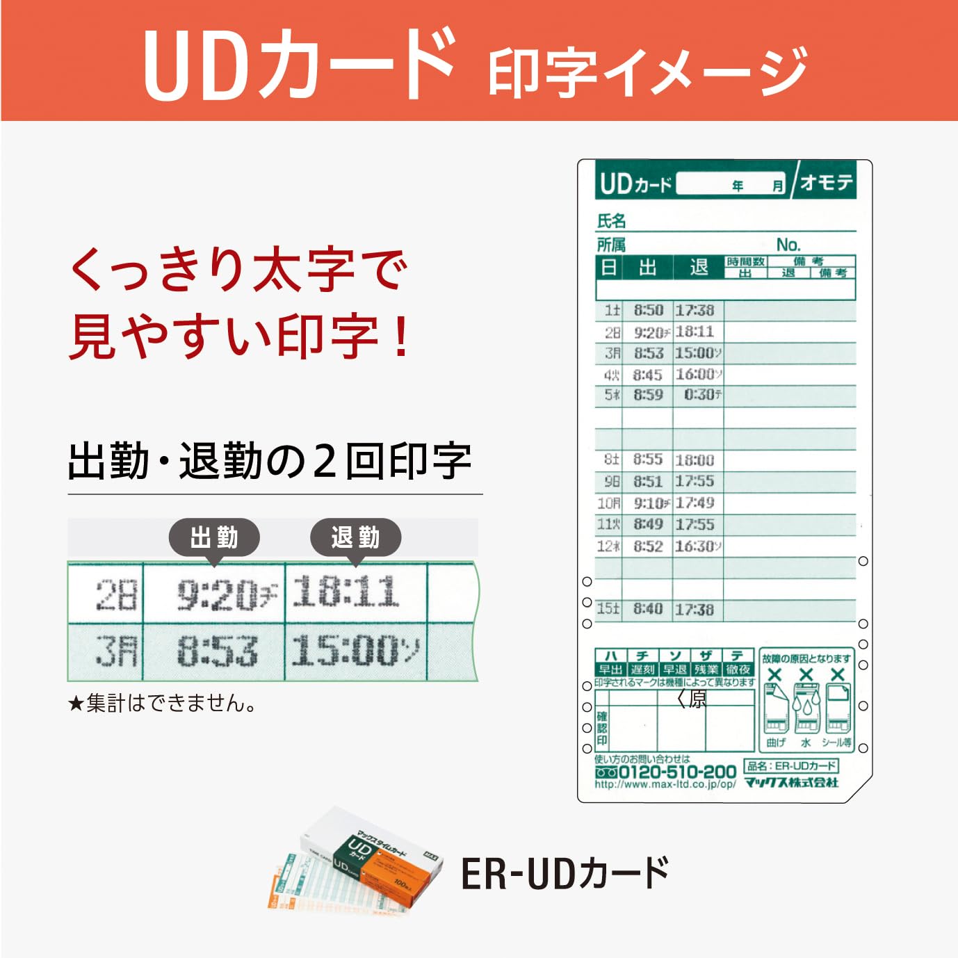 Amazon | マックス 電子タイムレコーダー ER-80SU ホワイト ER90716